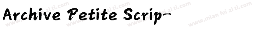 Archive Petite Scrip字体转换